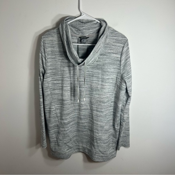 Eddie Bauer Gray Cowl Turtleneck Long Sleeve Outdoor Top Medium Women’s - Picture 2 of 7